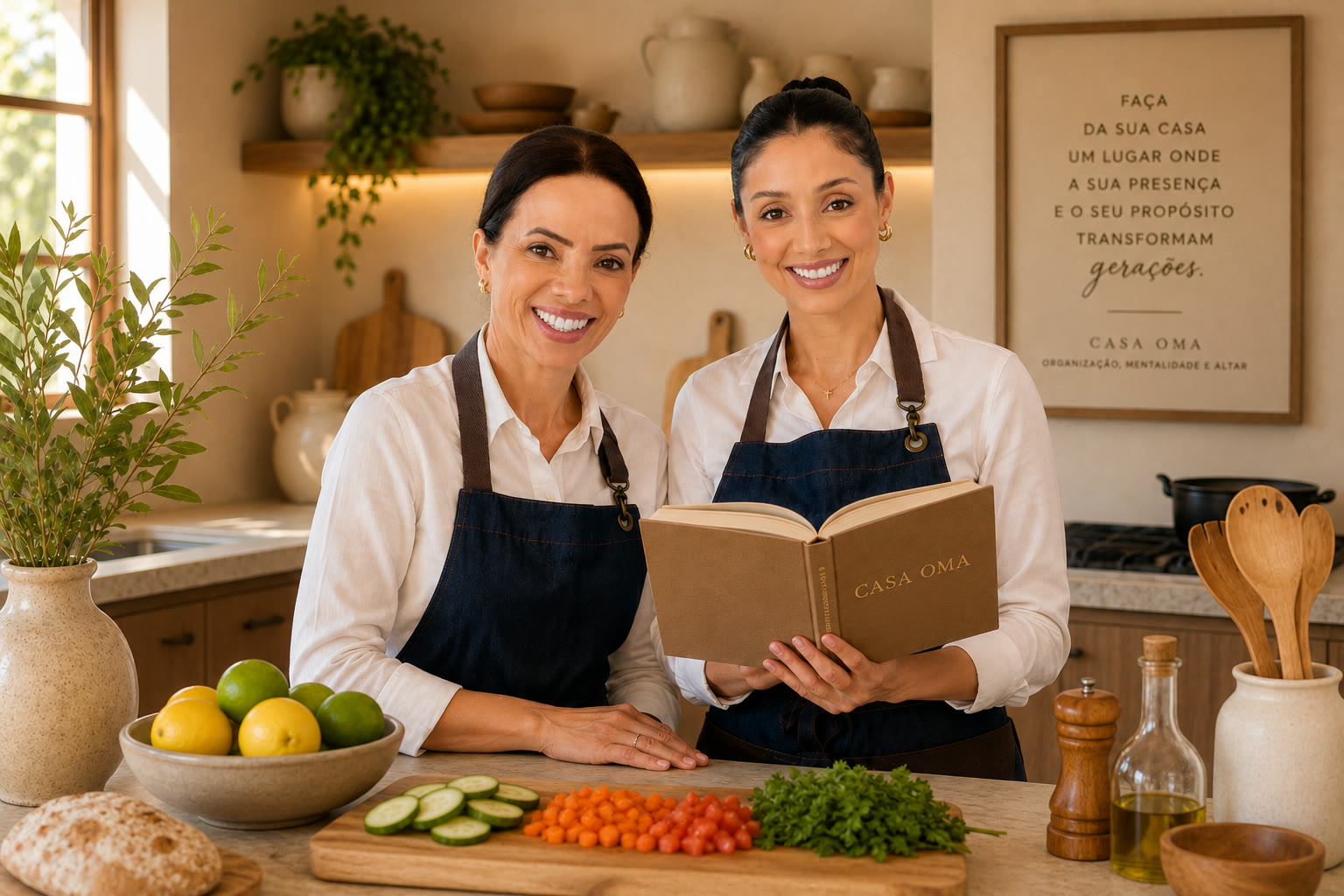 Tatiana e Juara Deiss na cozinha CASA OMA
